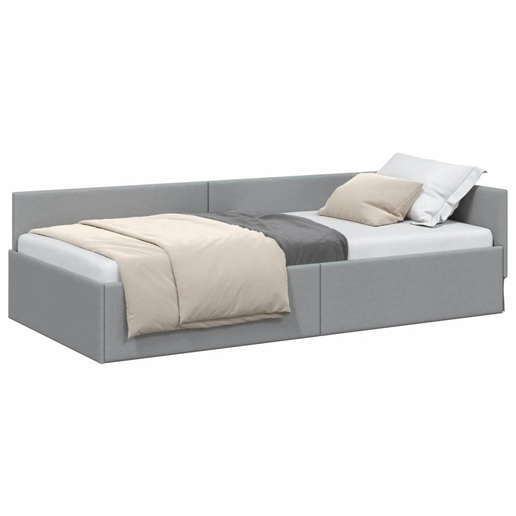 Cornice del letto ad angolo Grigio chiaro 90 cm x 200 cm 42016043