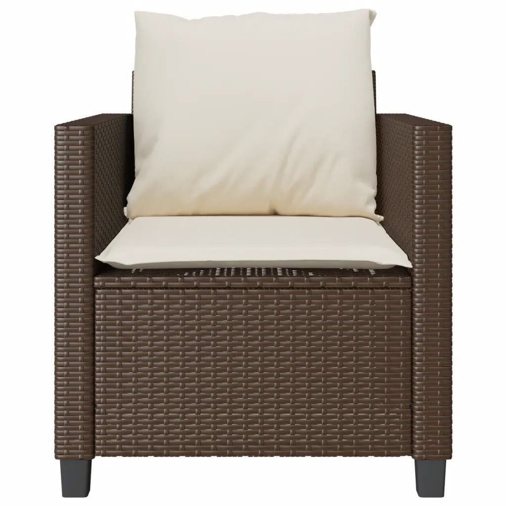 Set Bistrò 3 pz con Cuscini Marrone in Polyrattan 4003897