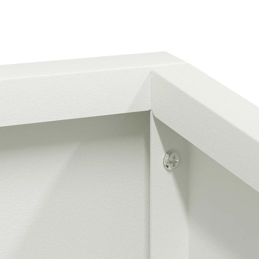 Vaso da giardino Bianco 60 x 60 x 50 cm 873572