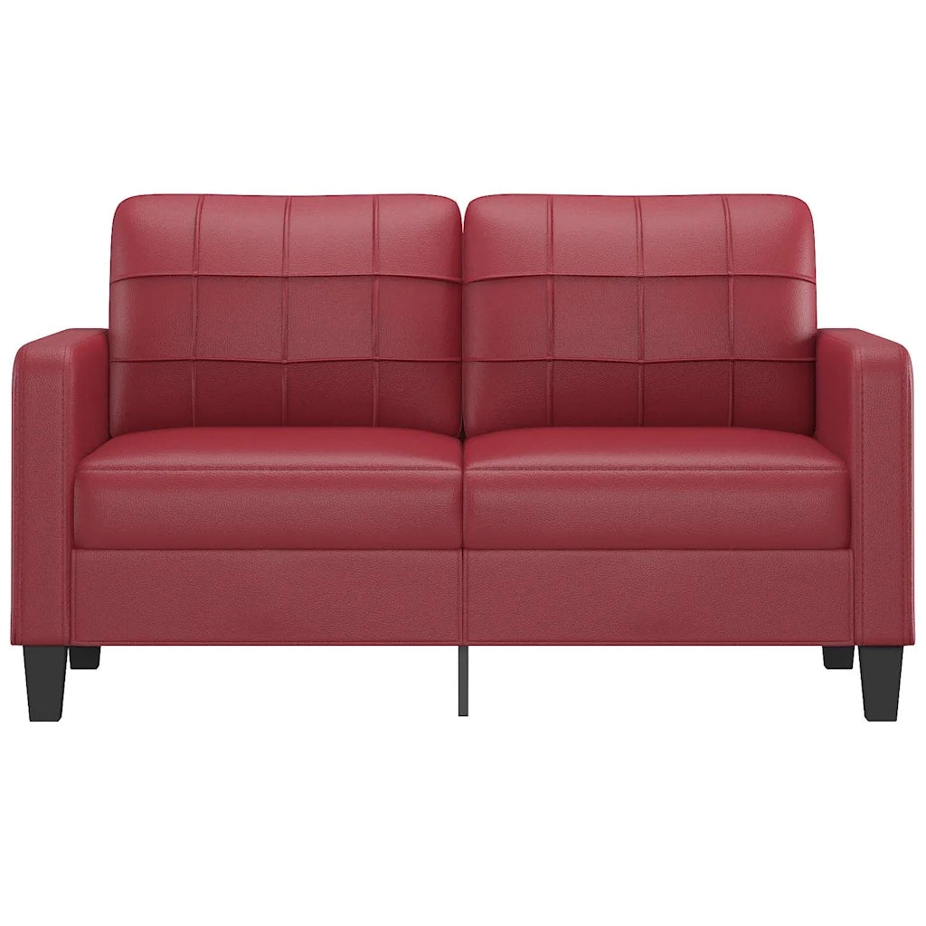 Divano a 2 Posti-Sofa 2 Posti Rosso Vino 140 cm in Similpelle 312412