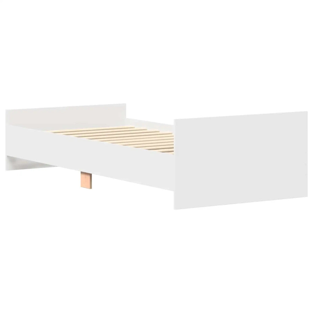 Struttura letto con testata-Giroletto Bianco 80 x 200 cm 812546