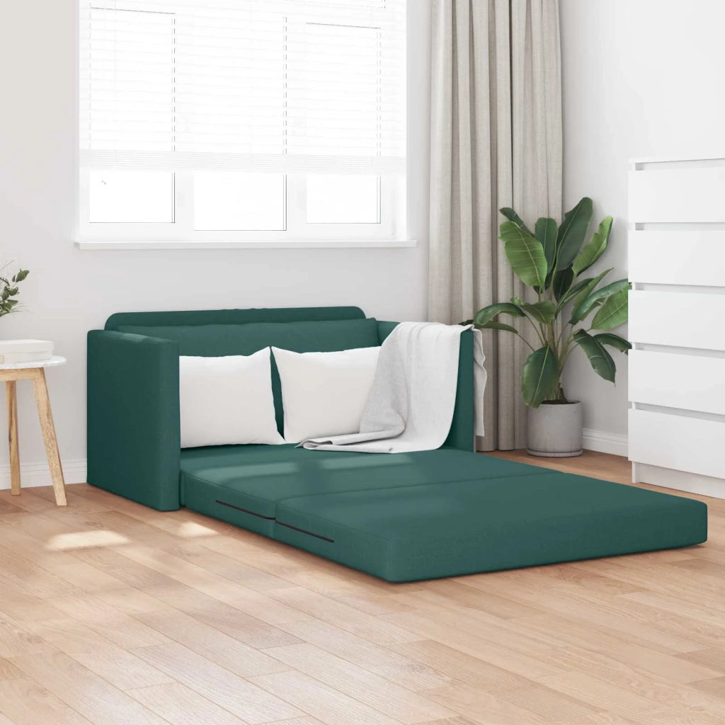 Divano letto | Sof¨¤ letto | Letto singolo 110cm Verde Scuro Tessuto