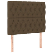 Testiera | Testata Marrone Scuro 100x7x118/128 cm Tessuto