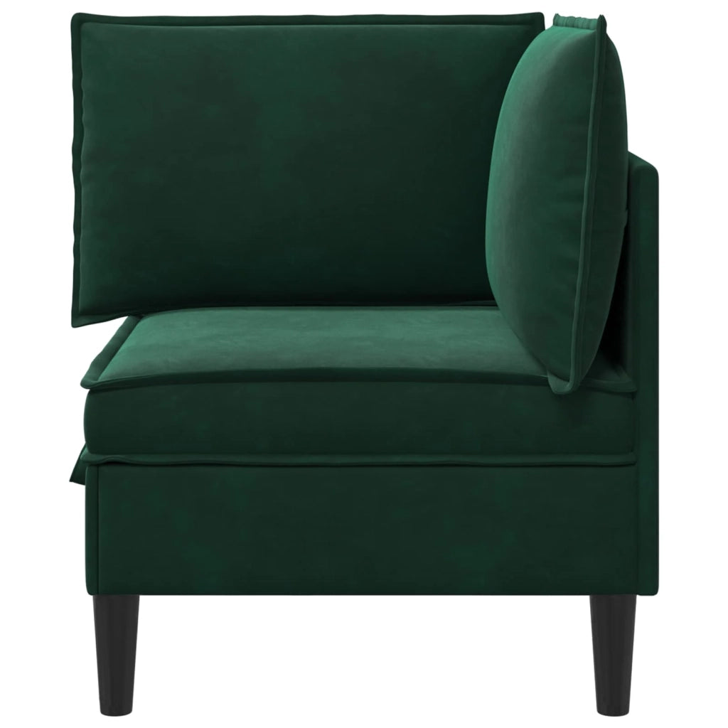 Divano con Stoccaggio Verde Scuro Velluto 42027079