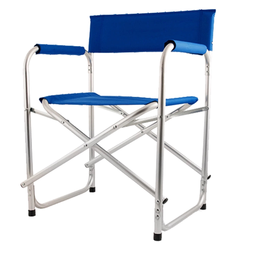 MAURY'S SEDIA REGISTA IN ALLUMINIO IN COLORAZIONE BLU GAMBE IN ALLUMINIO RESISTENTE 55X50X80 CM RICHIUDIBILE E LEGGERA