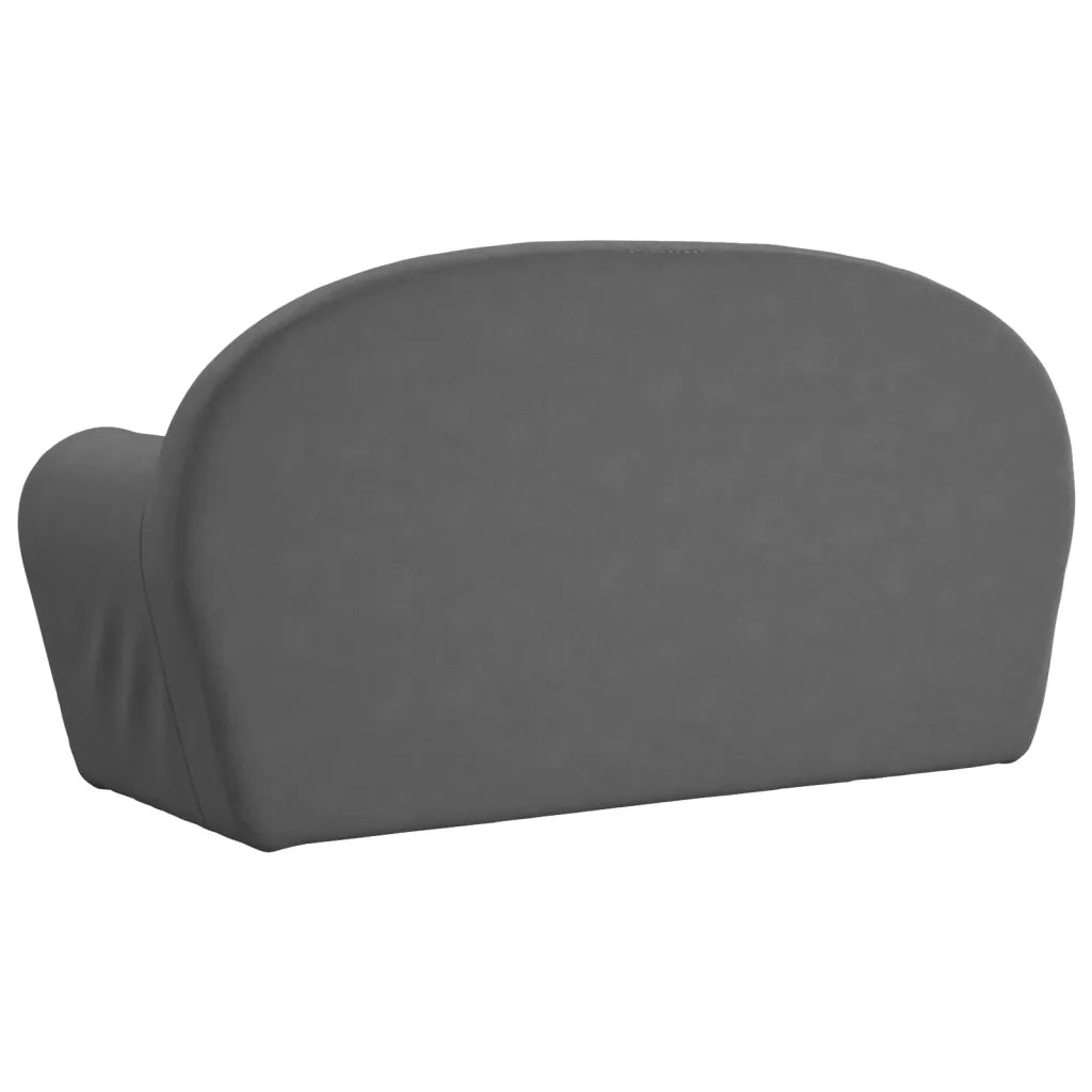 Divano per Bambini a 2 Posti-Sofa-Divanetto Antracite in Morbido Peluche 497667