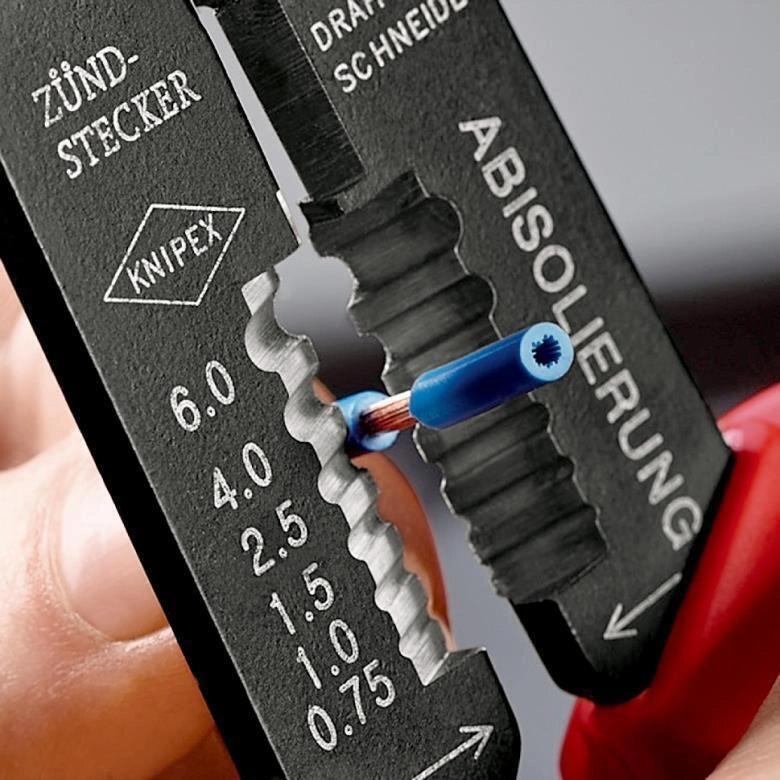 Knipex 97 21 215 B Crimpatrice Nero, Blu, Rosso