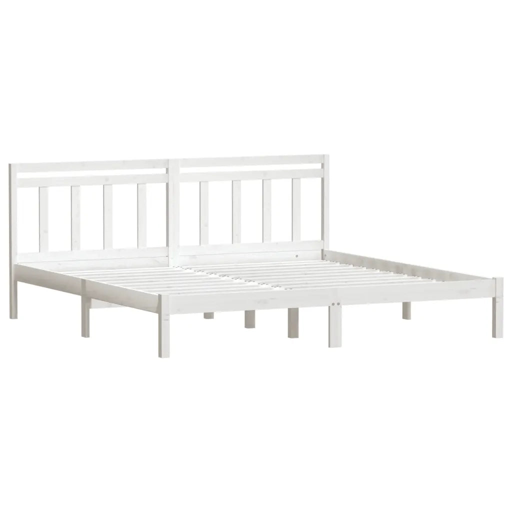 Giroletto-Struttura Letto Bianco in Legno Massello di Pino 160x200 cm 772368