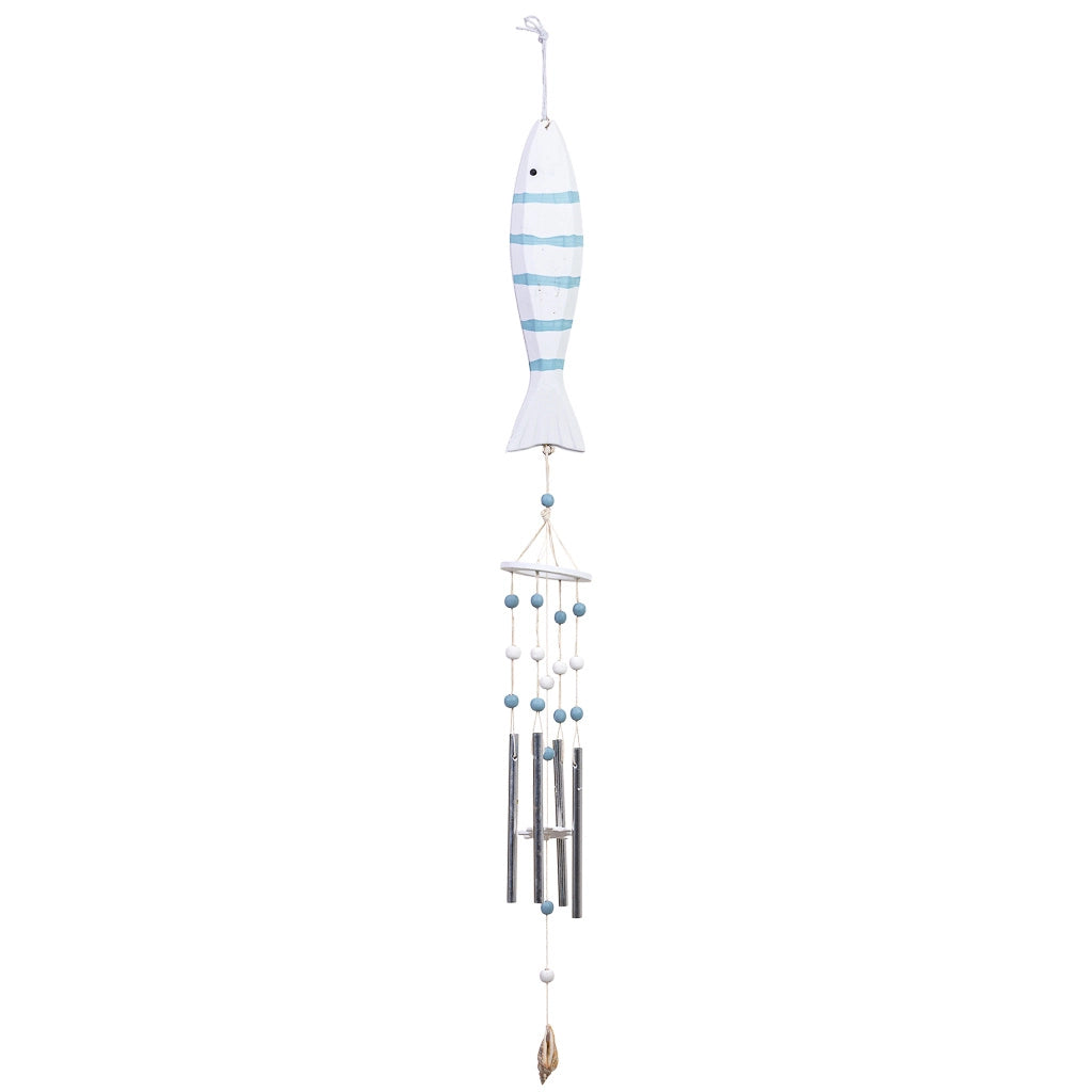 Carillon a vento in legno blu 9x9x90h cm