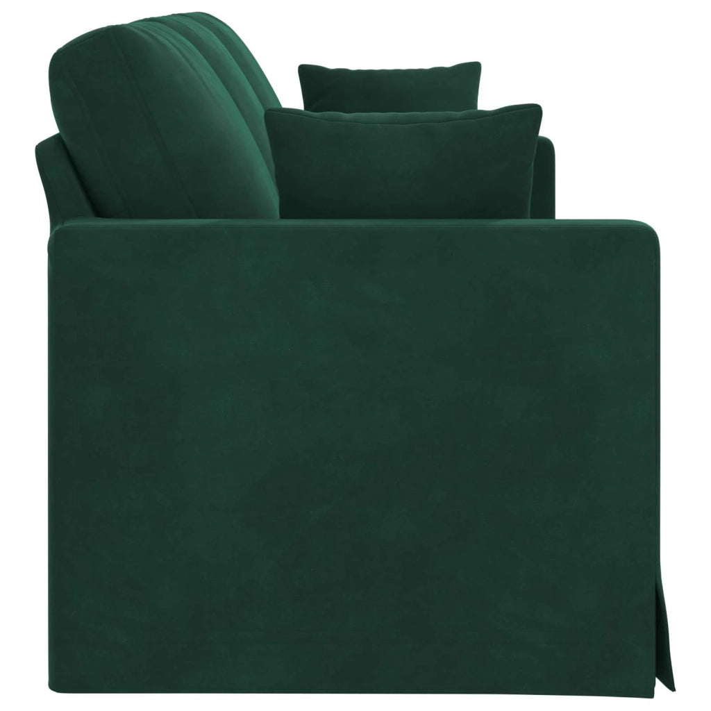 Divano Verde Scuro 198 x 78 x 80 cm Velluto 42024433