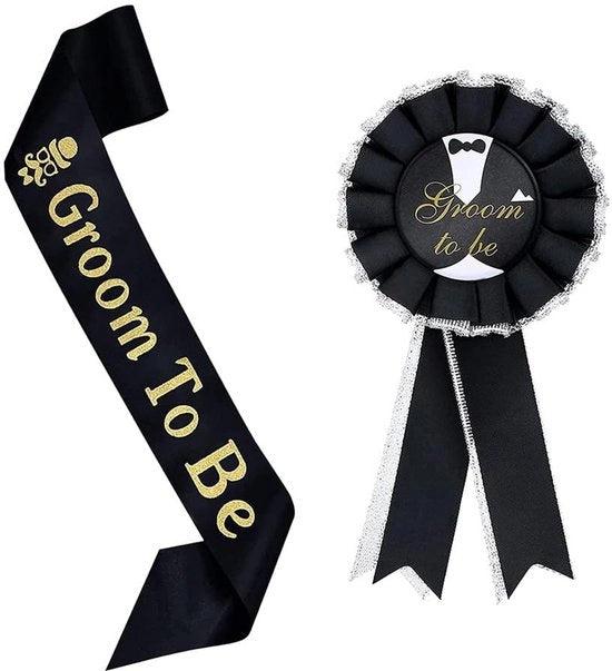 Set di 2 Sfogliatelle per Sposo e Badges per Feste