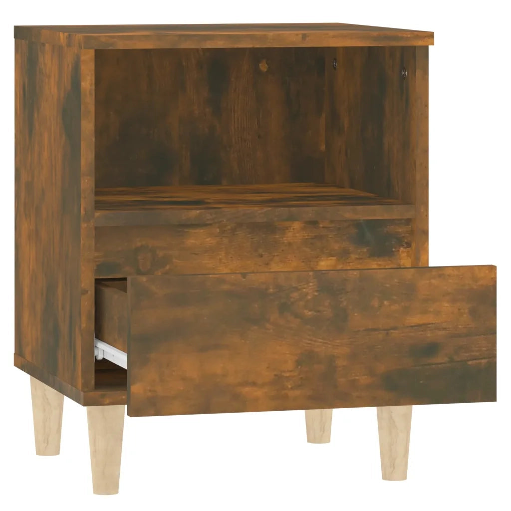 Comodini 2pz Rovere Fumo 40x35x50 cm 821805