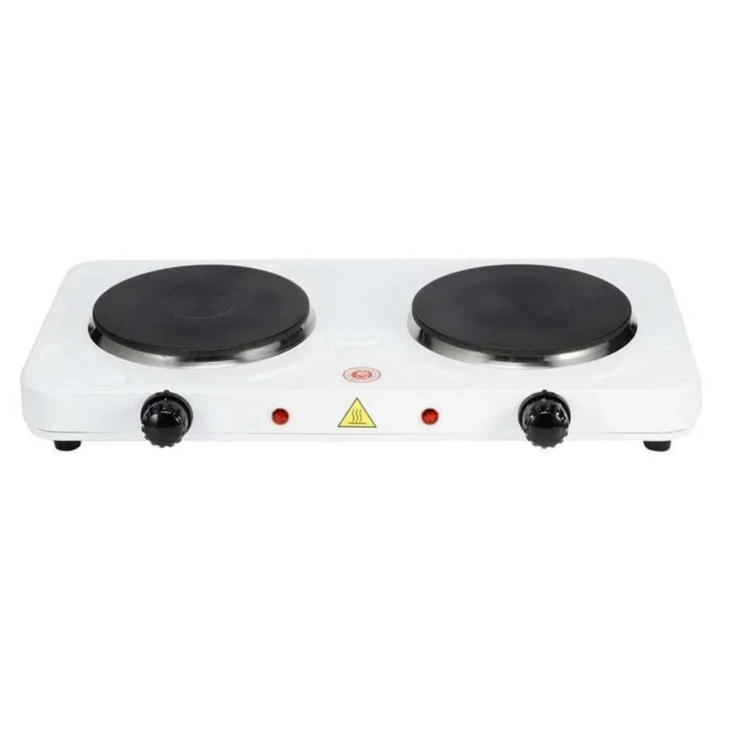 Fornello Elettrico Hercules 2500W - Piastra Ø185mm 1500W & Ø155mm 1000W con Termostato e Indicatore