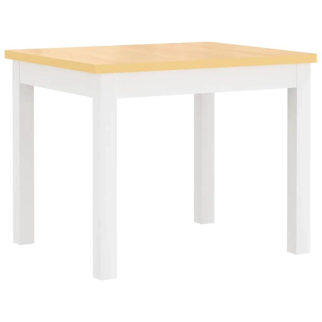 Set Tavolo e Sedie per Bambini 4 Pezzi Bianco e Beige in MDF CFW1184393