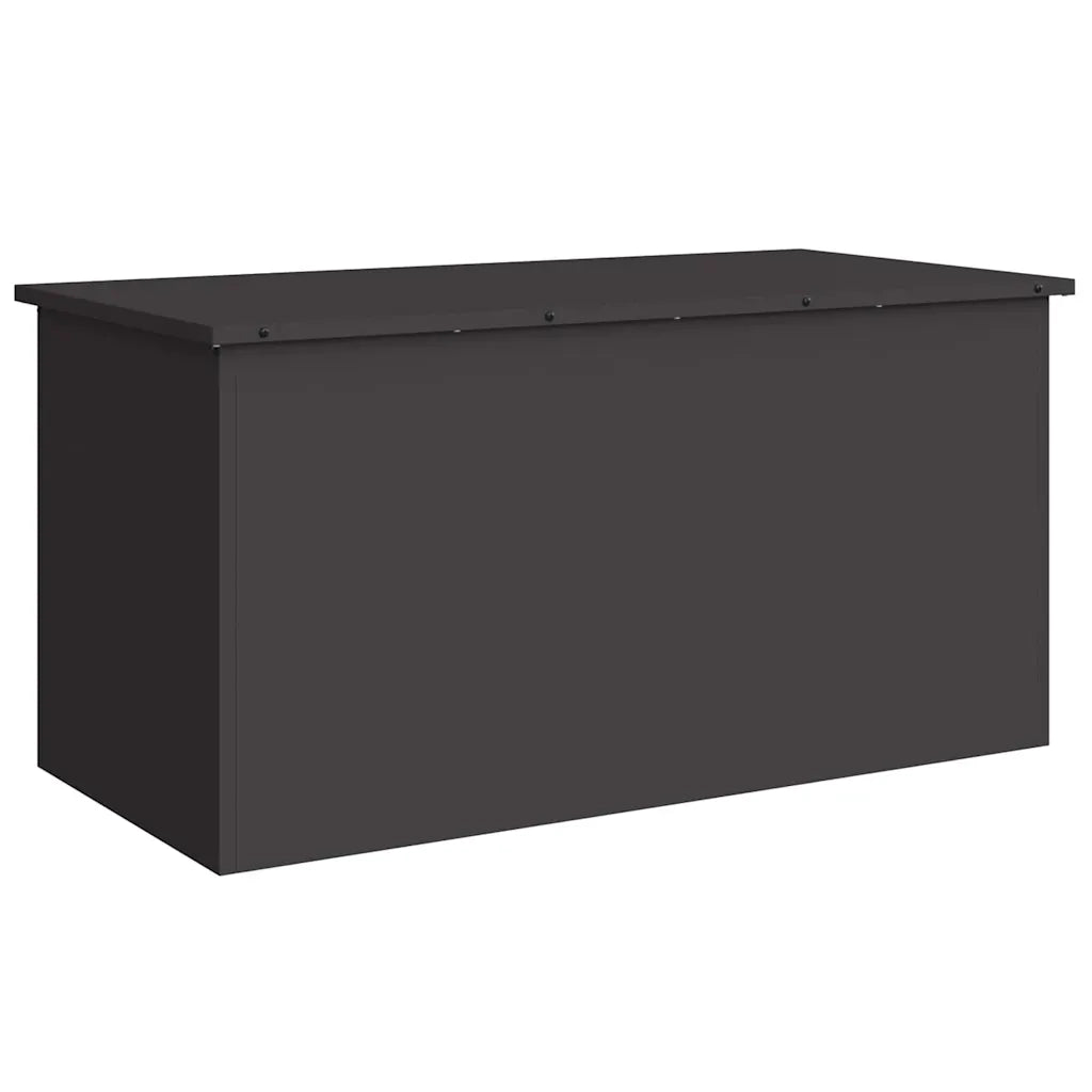 Scatola di Stoccaggio Esterno Nero 100 x 50,5 x 50 cm Acciaio 874560