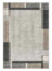 Tappeto FUNNY F8541 grigio beige cm.160x230 disegno cornice moderna geometrica