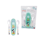 Trade Shop - 2 Cucchiai Per Bambini Prima Pappa Topolino Con Astuccio Mickey Mouse -