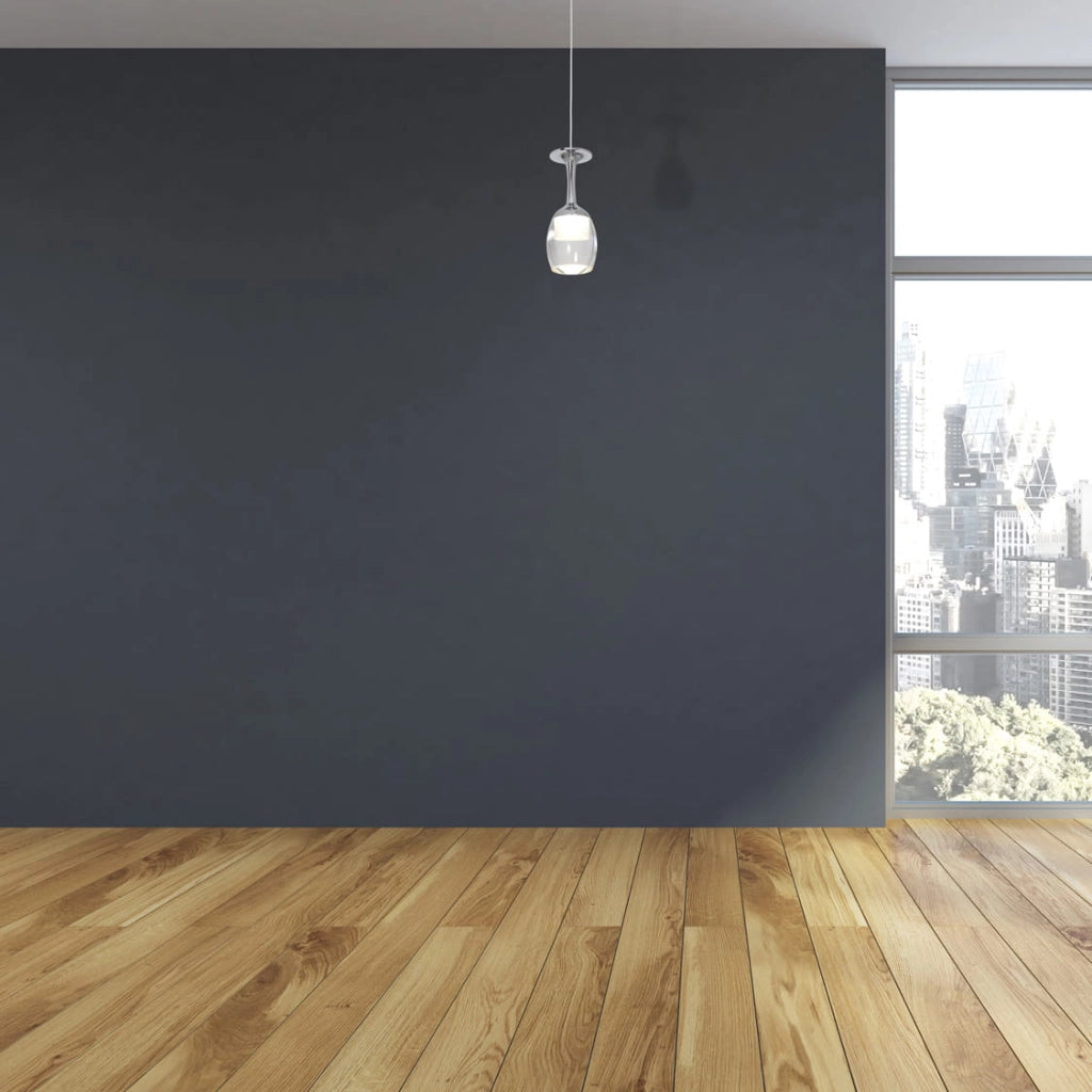 Lampada a sospensione Milagro Coppa LED 5W cromo trasparente