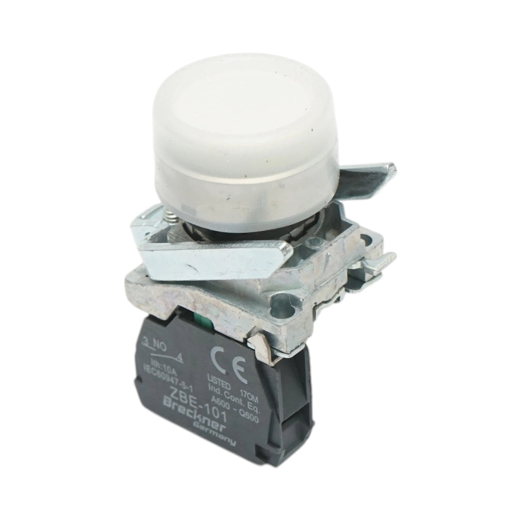 Pulsante di comando bianco con coperchio protettivo IP65 1NO, 22mm TB4-BP11 Breckner Germany