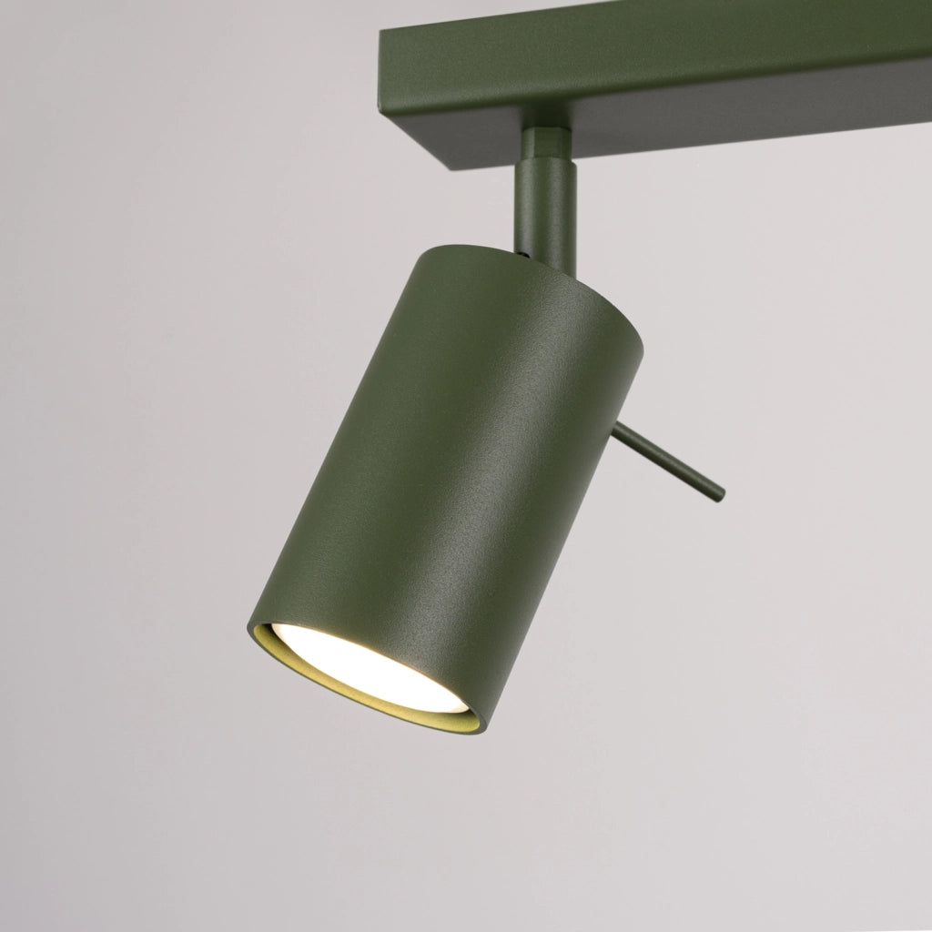 Plafoniera TORQUE Pure Lume verde oliva 30cm 2 spot GU10