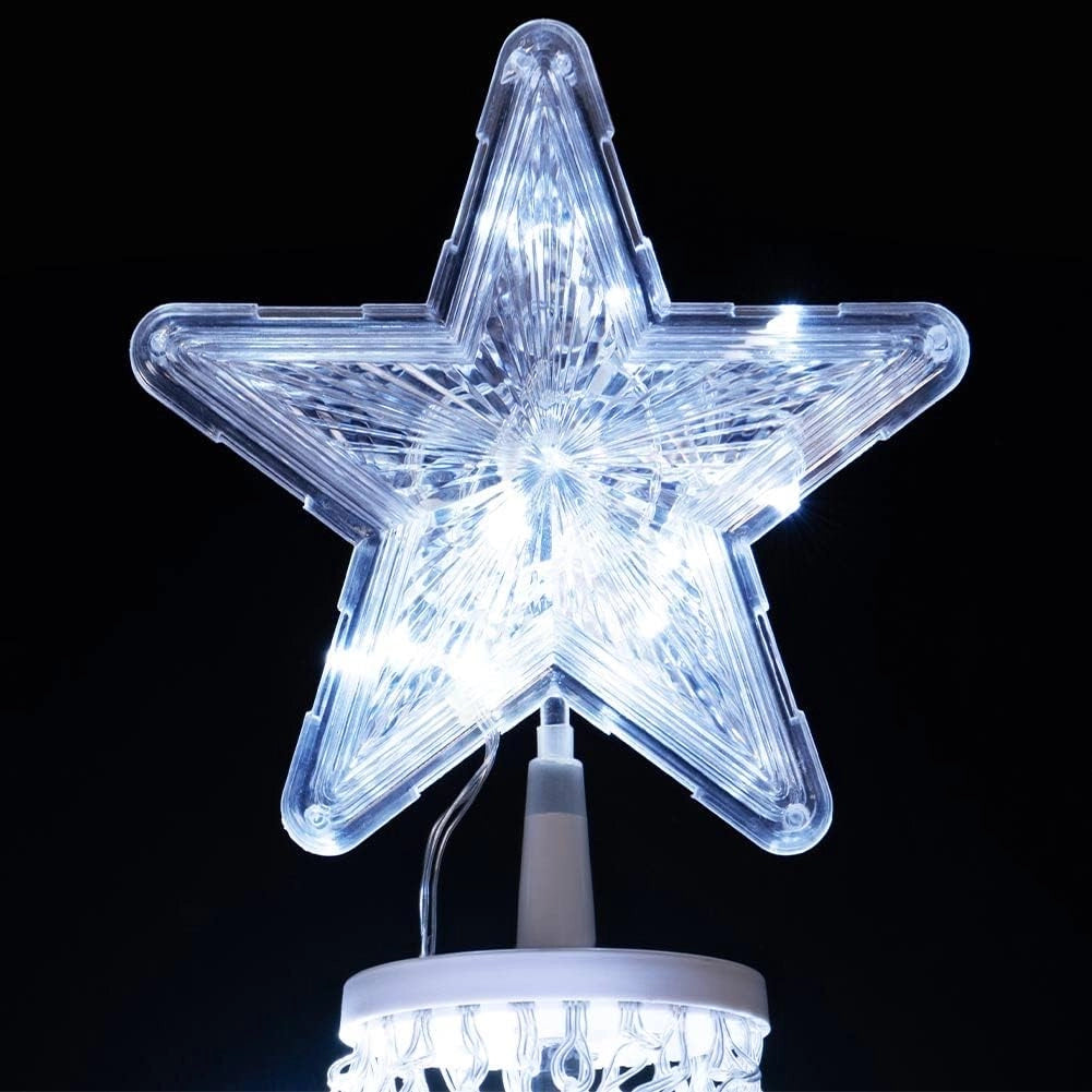 ALBERO DI NATALE STYLE BASIC 576 LED CON STELLA ALTEZZA 2 MT 12V BIANCO FREDDO