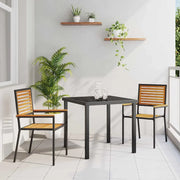 Sedie impilabili da giardino 2 pcs Marrone e Nero 42006822