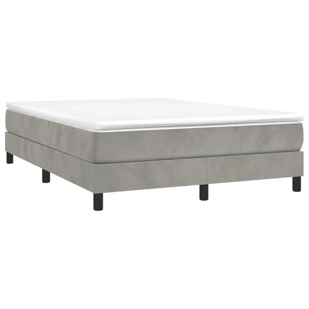 Struttura Letto a Rete a Molle Grigio Chiaro 140x200 cm Velluto 3120772