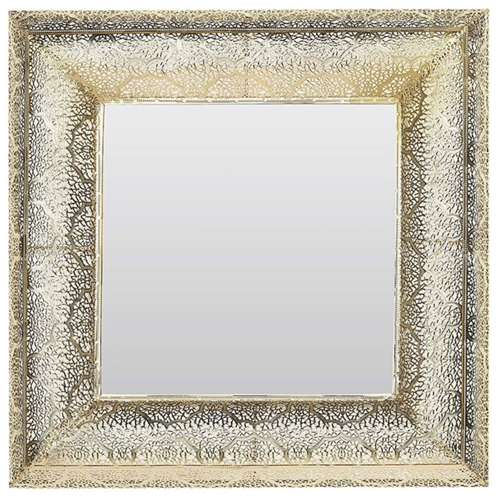 Specchio da parete da appendere a parete cornice decorativa quadrata dorata da 60 cm elemento di o
