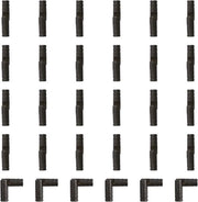 Scharnieri nascosti mini - 30 pezzi - nero verniciato