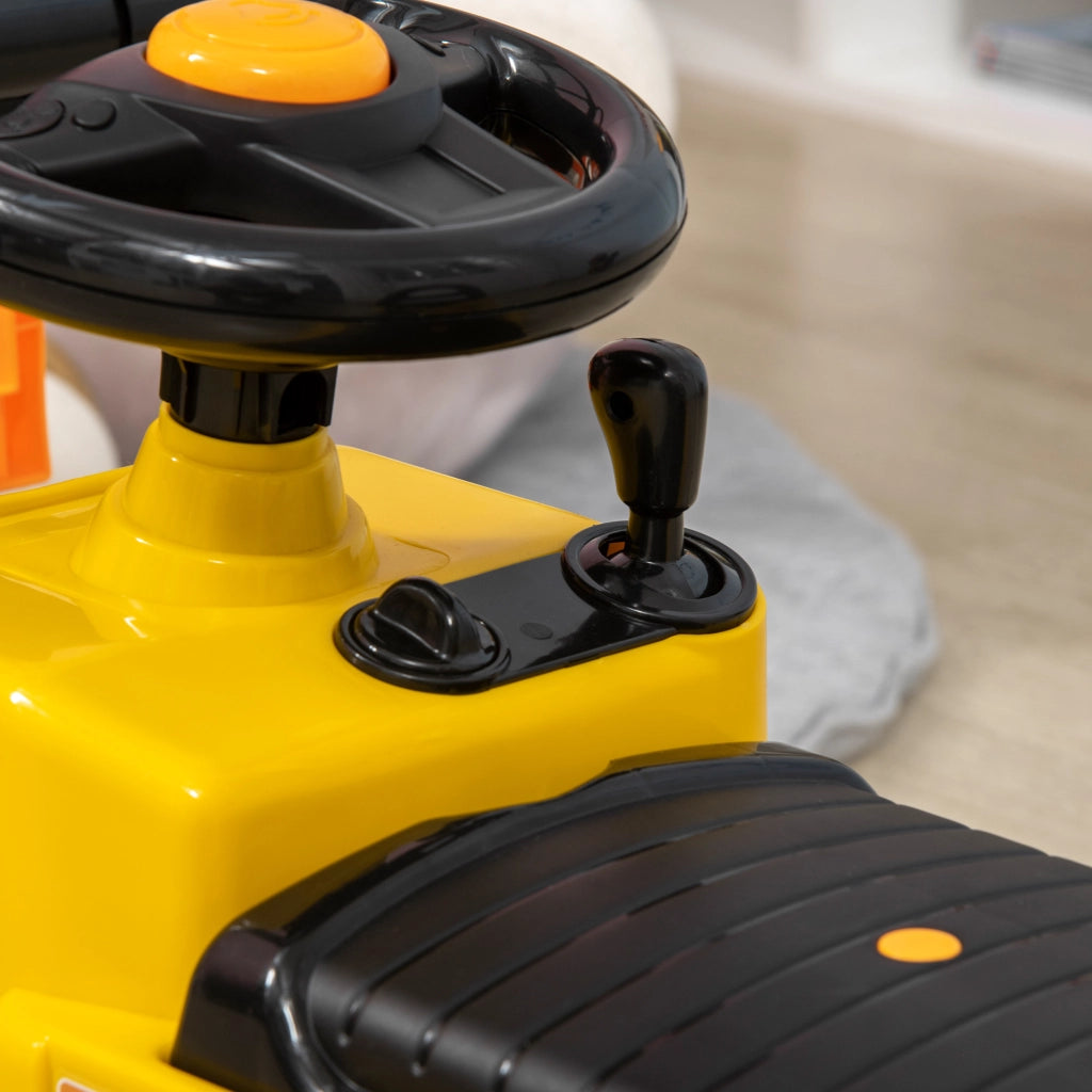 Trattore a Pedali per Bambini 3-4 Anni ¨C Xylo ¨C Giallo e Nero con Muletto 86x27.5x47.5 cm