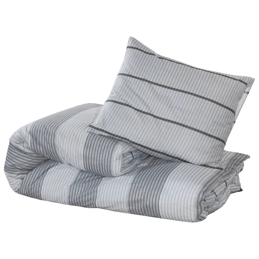 Set Copripiumino Grigio 135x200 cm in Cotone 136439