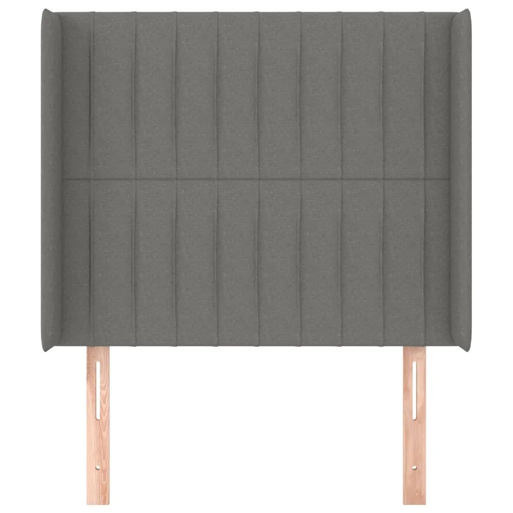 Testiera | Testata ad Orecchio GrigioScuro 103x16x118/128cm inTessuto