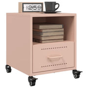 Comodini 2 pz Rosa 36x39x43,5 cm in Acciaio 846707