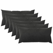 Federa 6 pcs HEERLEN Nero 40 x 70 cm Velluto 909482
