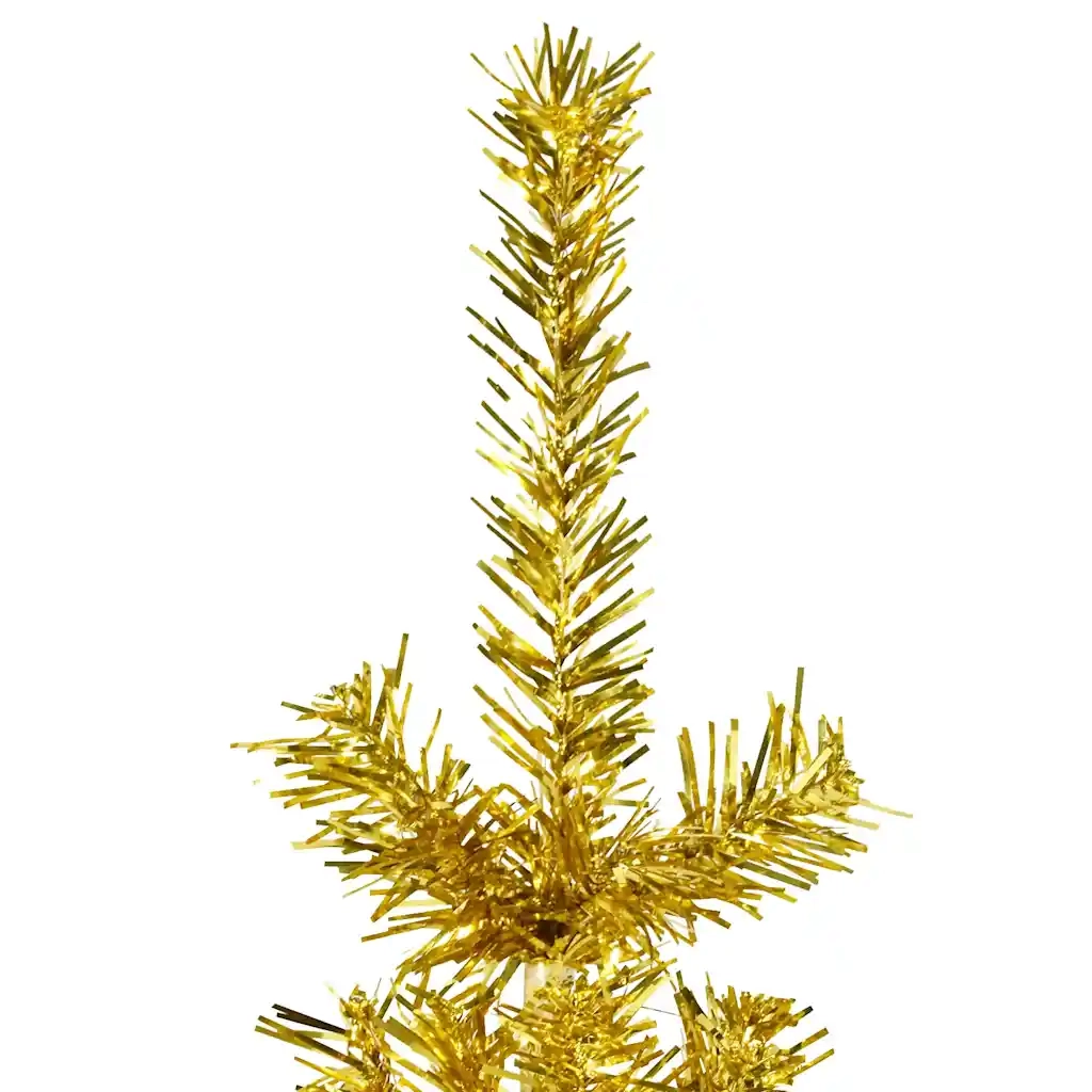 Albero Natale | Decorazioni natalizie Artificiale Sottile a Met¨¤ con Supporto Oro 150cm