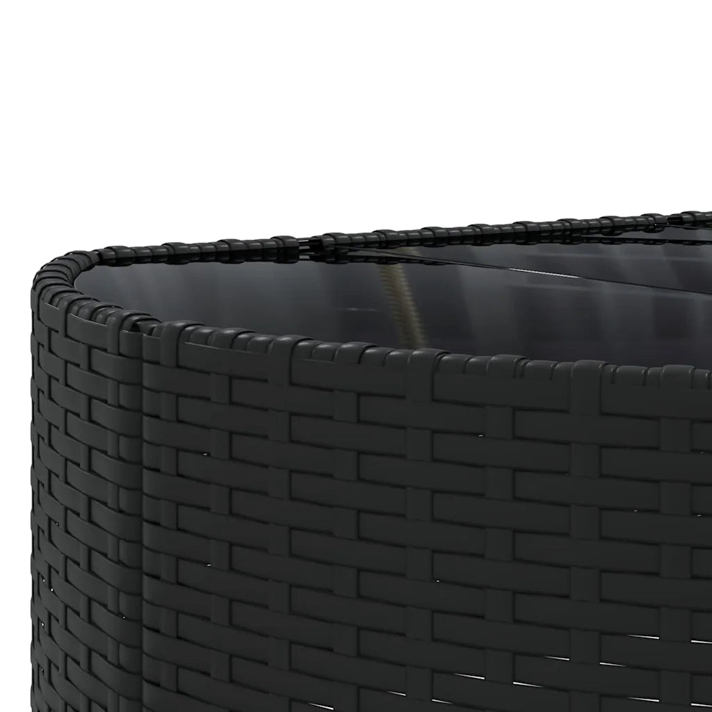 Set Divani da Giardino 5 pz con Cuscini in Polyrattan Nero 3308372