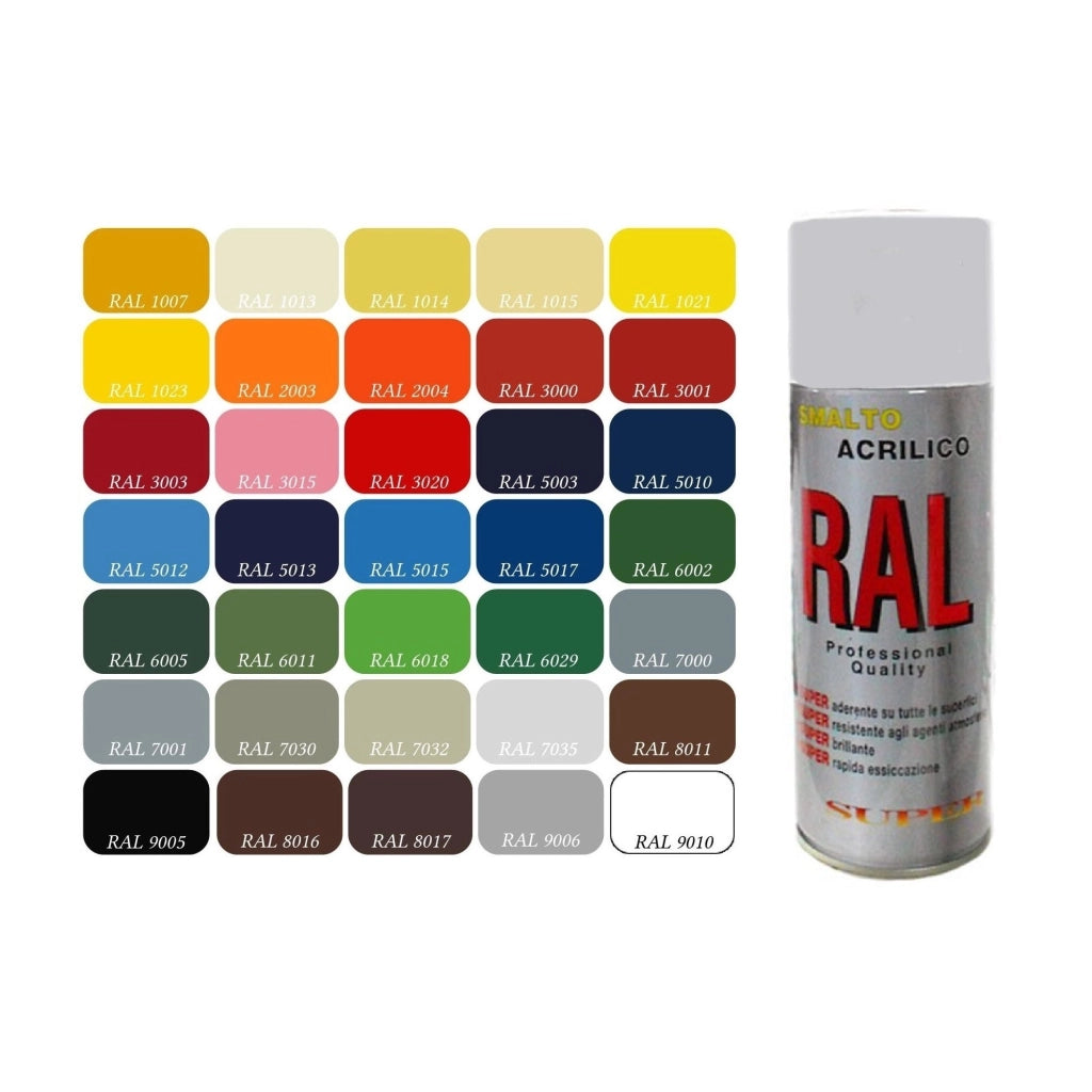 Vernice spray acrilica Cilvani smalto colore ral rapida essiccazione bomboletta RAL 9005 NERO OPACO