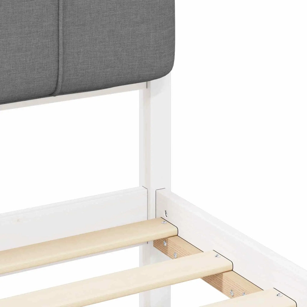 Letto con Testiera Rivestita-Struttura Letto con Testiera Grigio chiaro 120 x 190 cm 981342