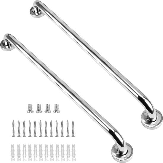 Maniglia bagno a 61 cm - 2 pezzi - Supporto sicuro per bagno, toilette e cucina