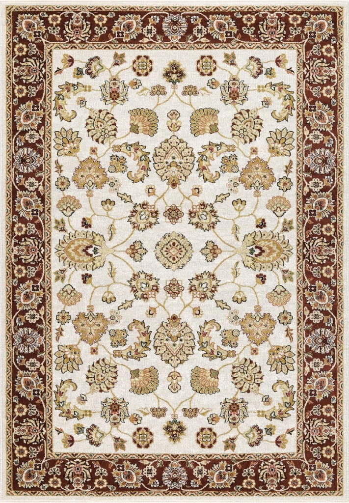Tappeto BABIL cm.240x340 disegno classico orientale colore crema e rosso