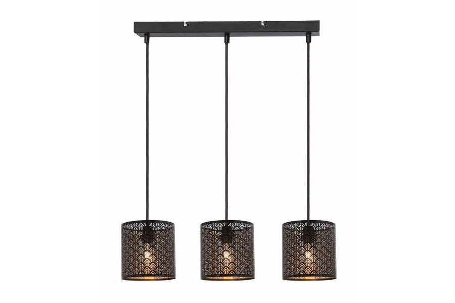 Lampada a sospensione Reality Tuluza nera 3xE27 105cm