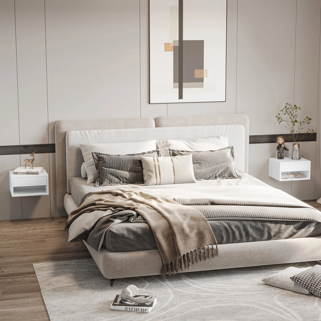 Comodino ¨C zephmum ¨C bianco 37x32x21 cm