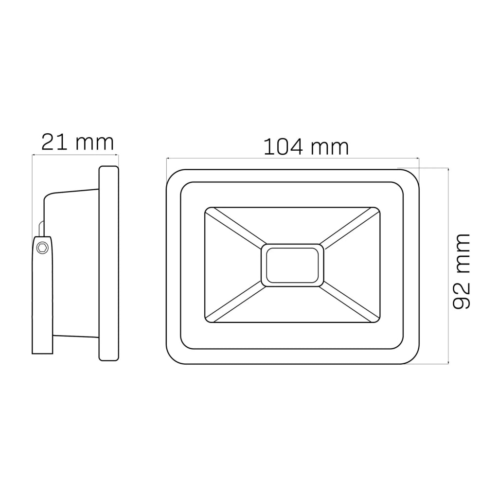 Faro LED SMD 10W 6500K 120° IP65 nero esterno Polux