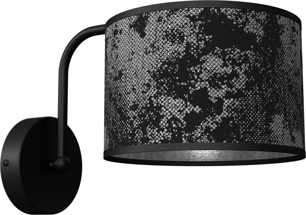 Applique Satino Milagro nero/argento E27 60W MLP7323