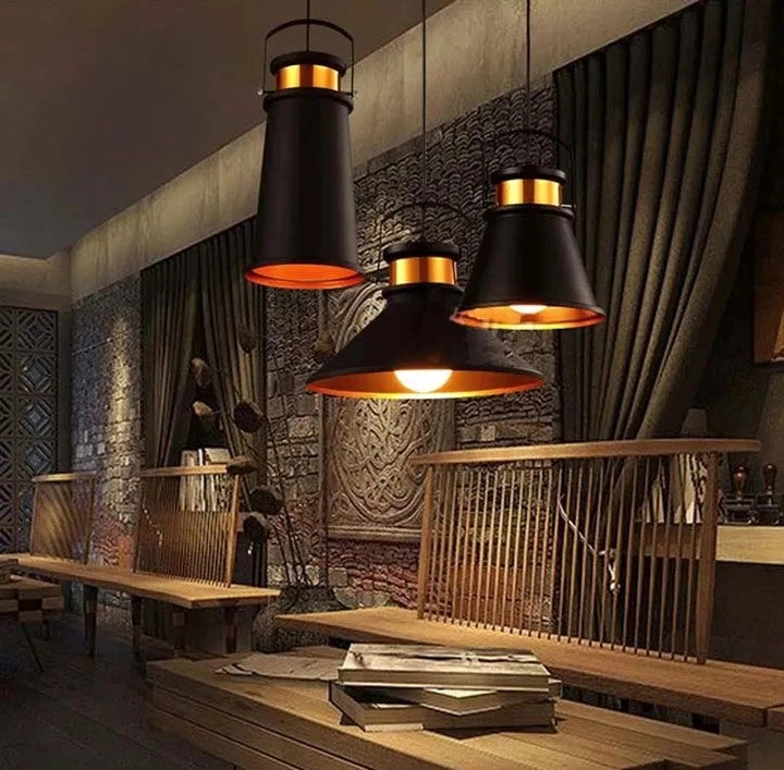 Lampada Da Soffitto Asti Abc Nero/oro