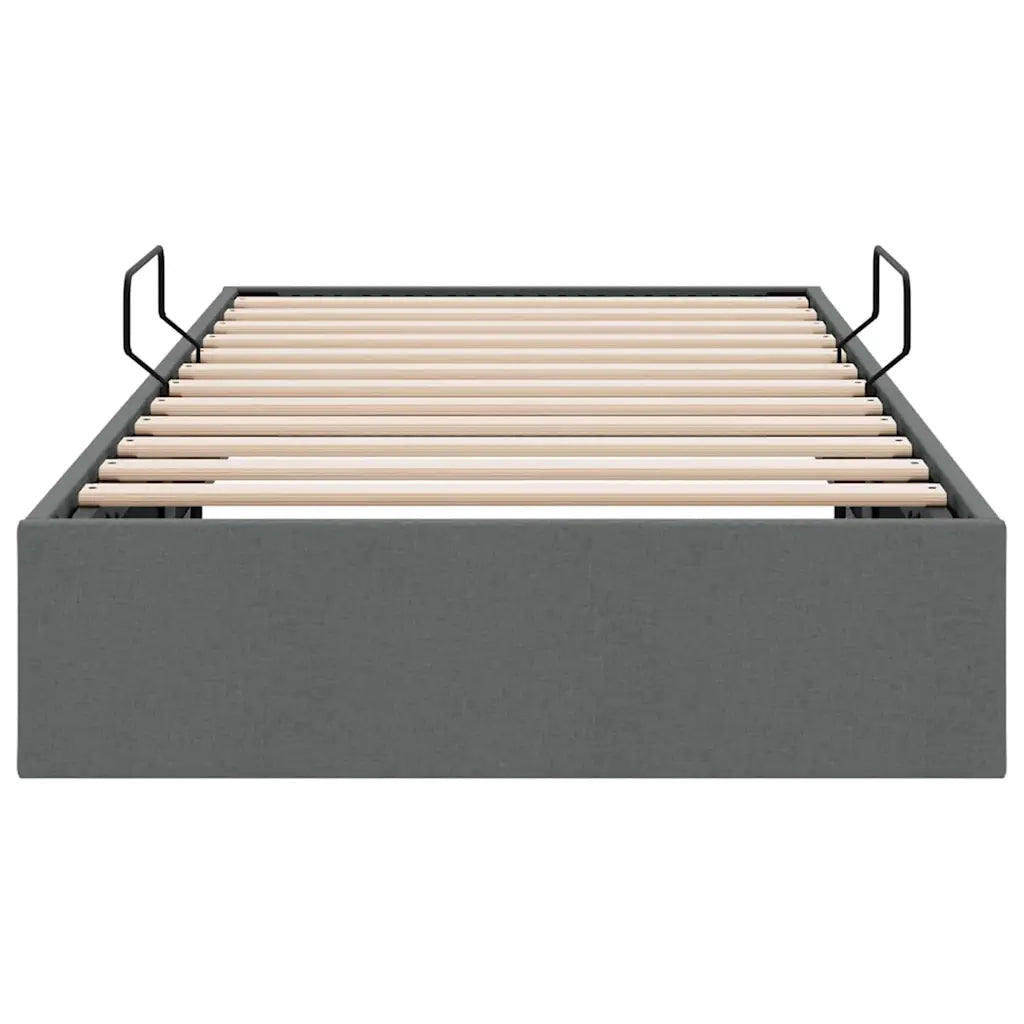 Letto con Contenitore Grigio Scuro 100 x 190 cm Tessuto 3370053