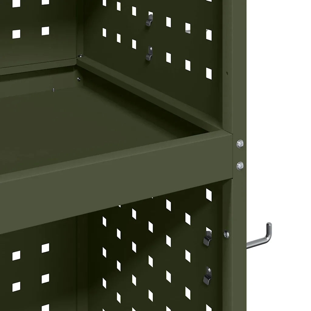 Carrello per Attrezzi con ruota Verde oliva 65 x 35 x 111 cm CFW6973430