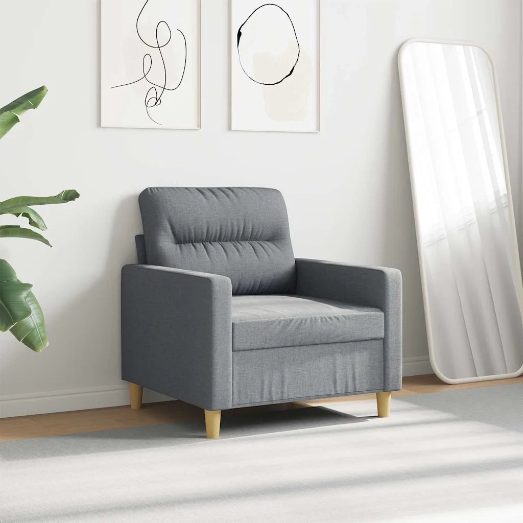 Poltrona | Sedia Relax Grigio Chiaro 60 cm in Tessuto