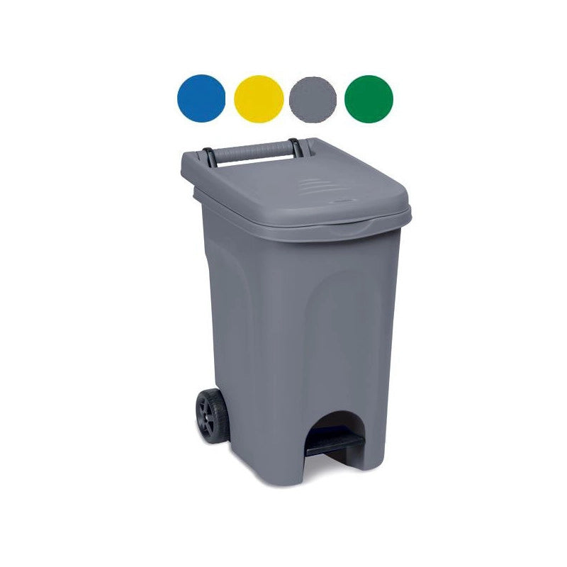 Bidone Urban Quadro C/Pedale Giallo L 60 Stefanpl