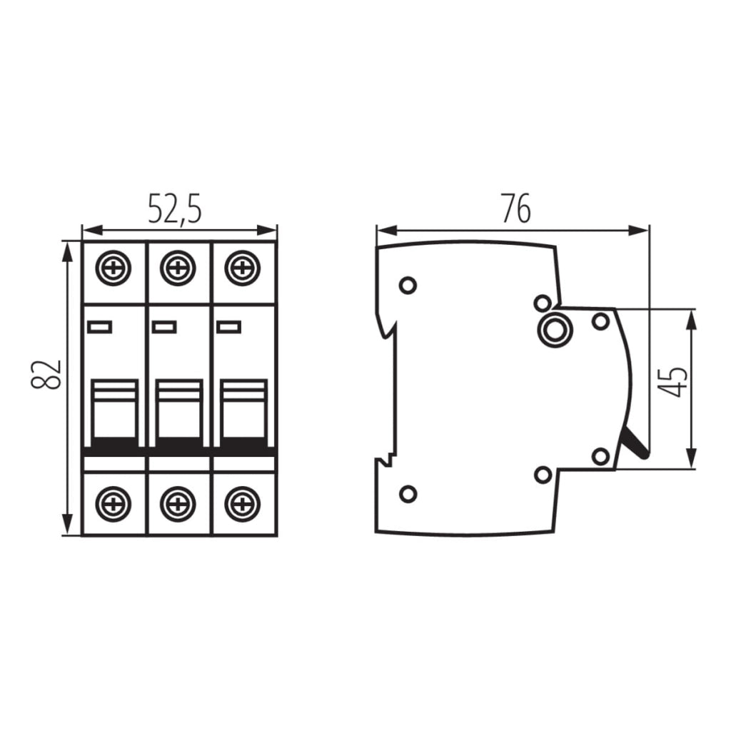 Interruttore automatico ideale KMB6 3P C10